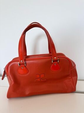 Vintage Courreges Orange Bowling Bag